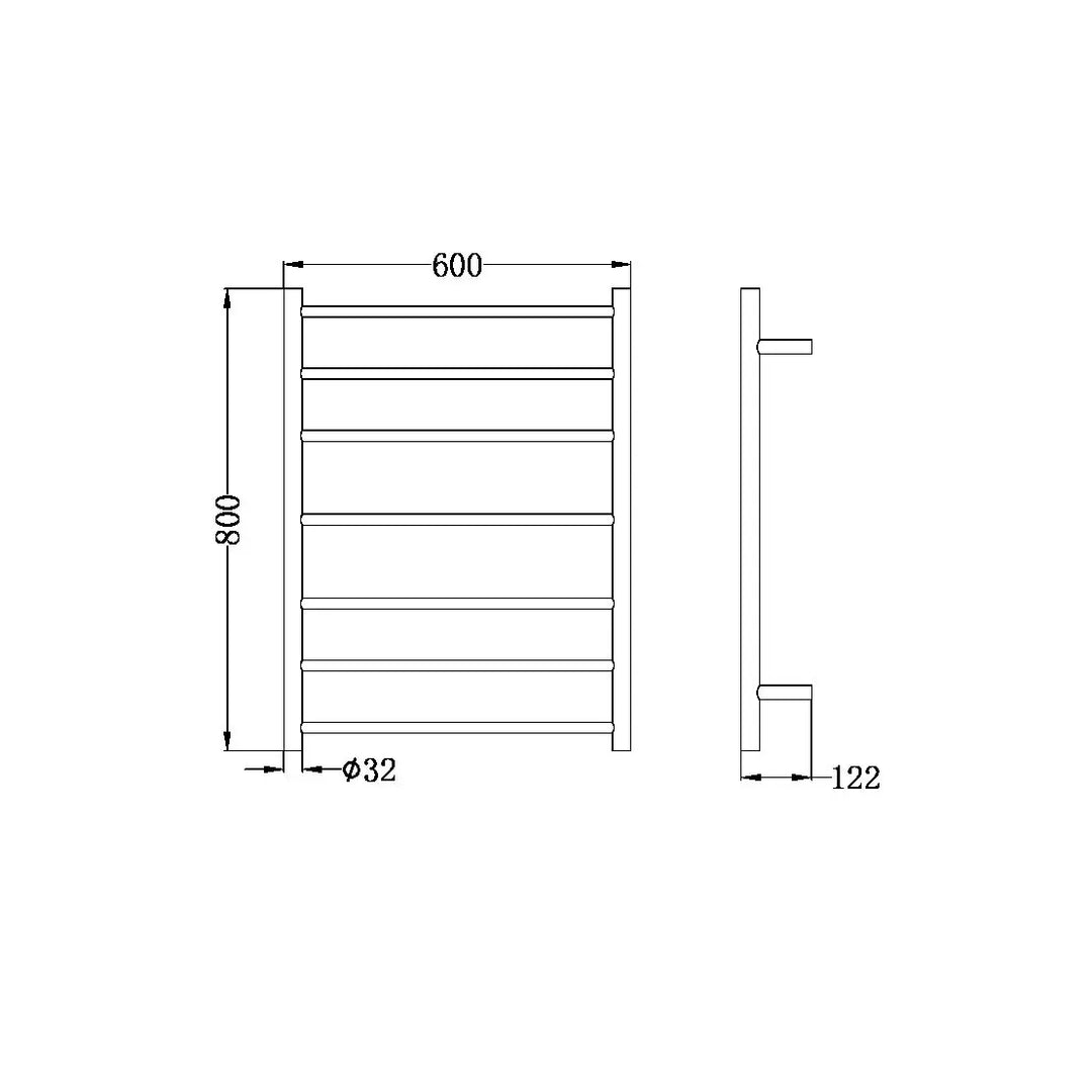 Nero Non Heated Towel Ladder Nero tapware