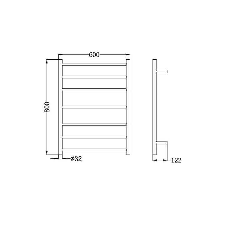 Nero Non Heated Towel Ladder Nero tapware