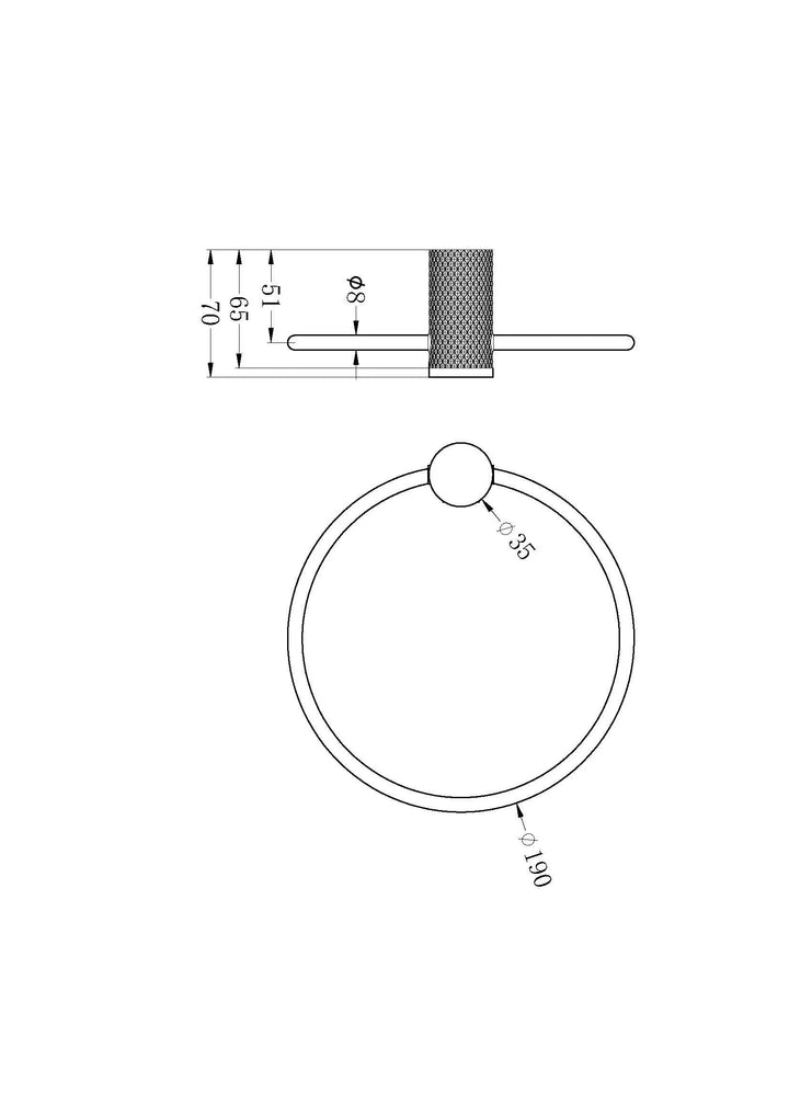 OPAL TOWEL RING Nero tapware
