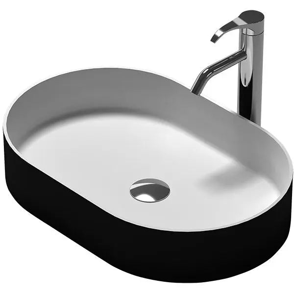 Last Two - Nero Blanco Solid Surface Acrylic Basin Marquis