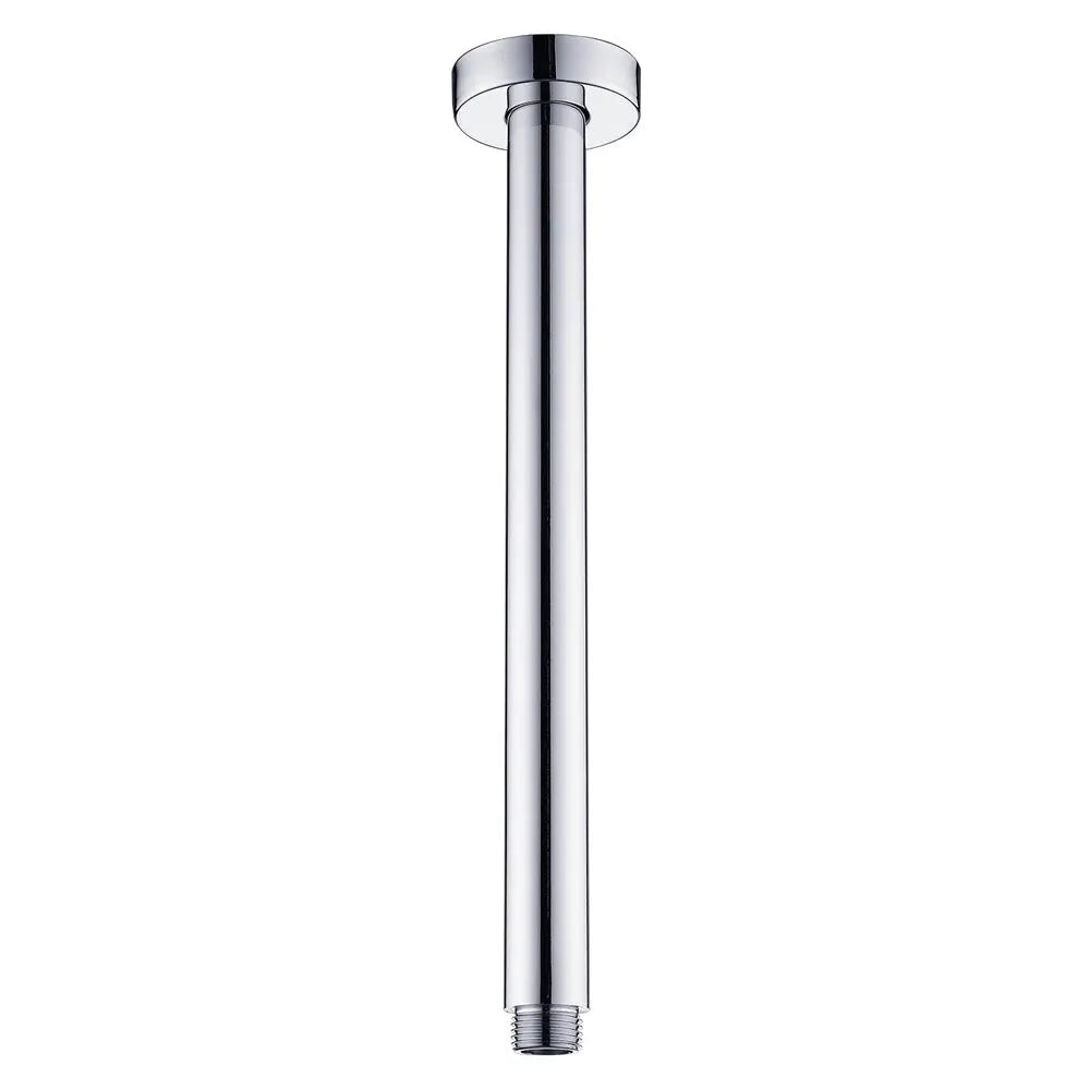 Round Chrome Ceiling Dropper, 100mm, 200mm, 300mm, 450mm, 600mm Fienza
