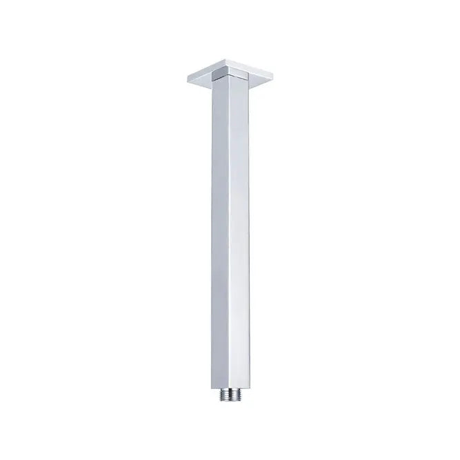 Square Chrome Ceiling Dropper, 100mm, 200mm, 300mm, 450mm, 600mm Fienza