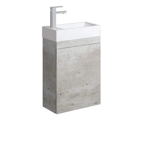 Edge 450 Ensuite Wall-Hung Vanity, No Overflow, Industrial Fienza