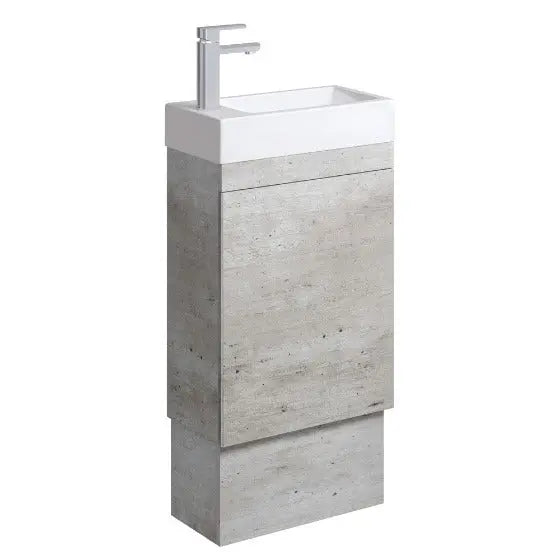 Edge 450 Ensuite Vanity on Kickboard, No Overflow, Industrial Fienza