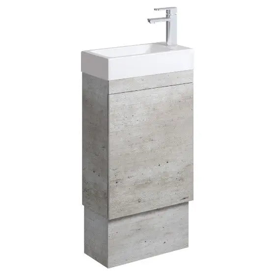Edge 450 Ensuite Vanity on Kickboard, No Overflow, Industrial Fienza