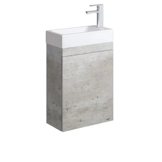 Edge 450 Ensuite Wall-Hung Vanity, No Overflow, Industrial Fienza