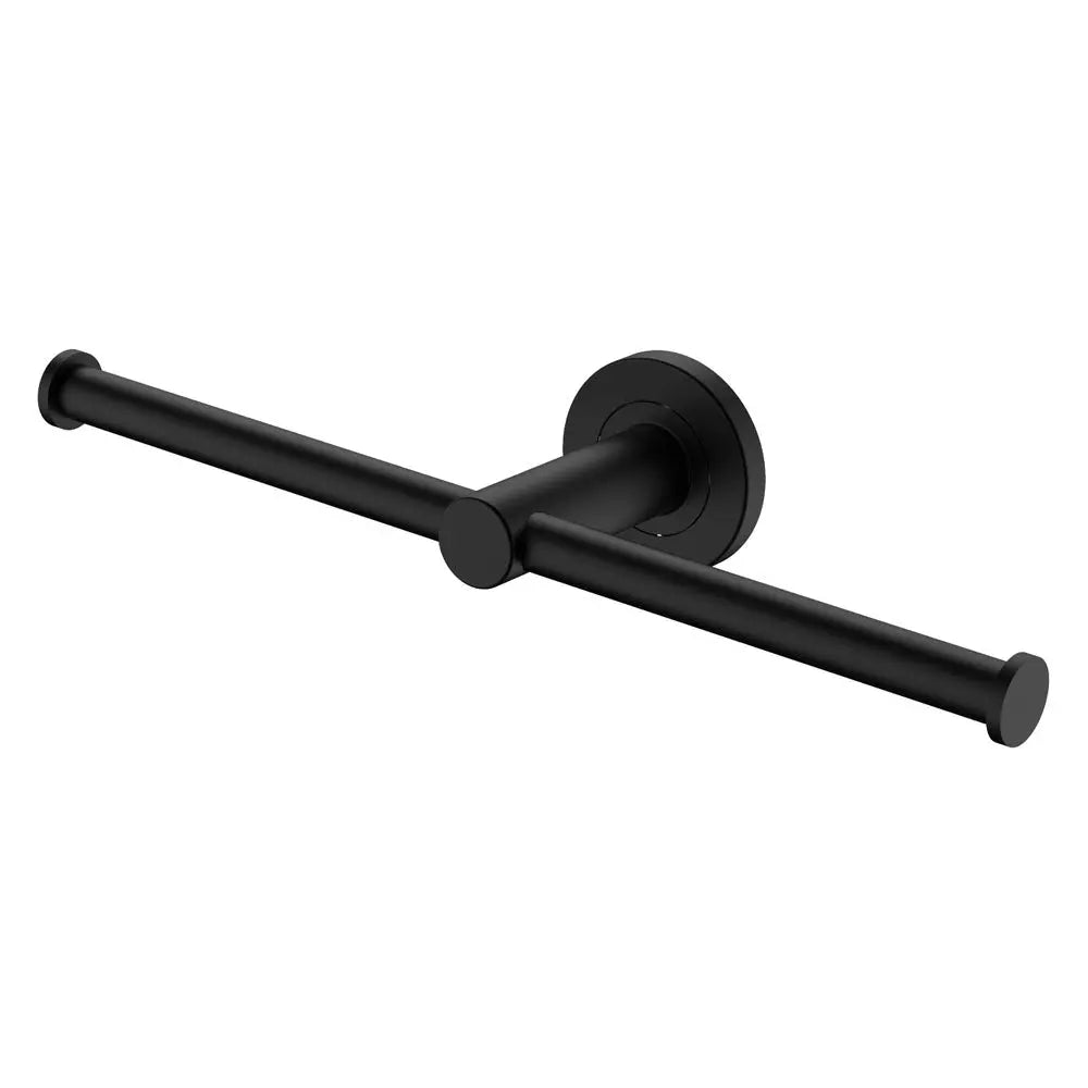Kaya Double Roll Holder, Matte Black Fienza