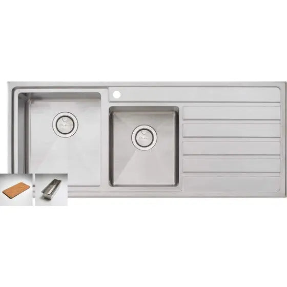 Apollo 1 &amp; 3/4 Bowl Sink with Drainer Oliveri