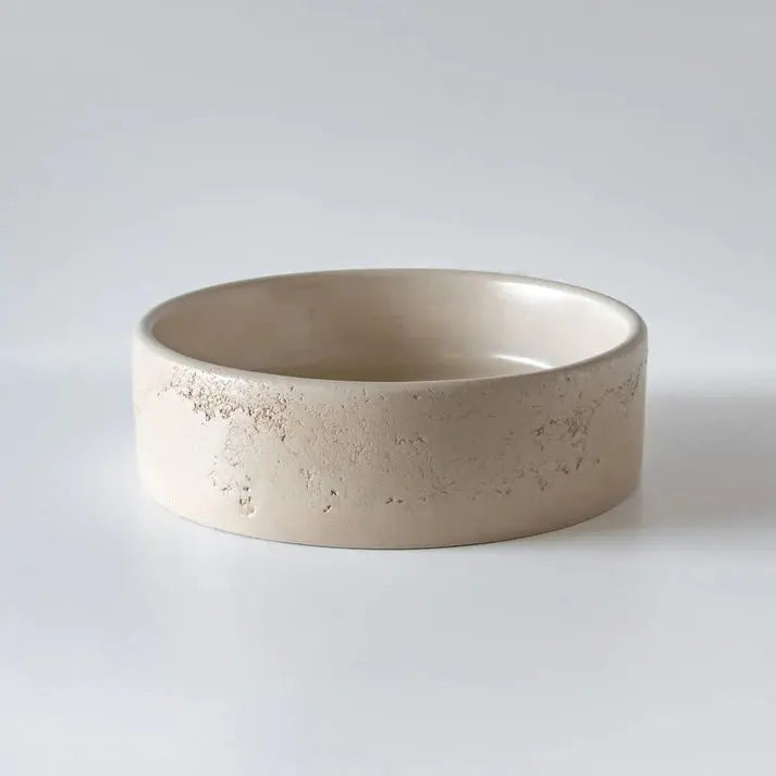 Round Concrete Textured Basin Sticks and Stone Co