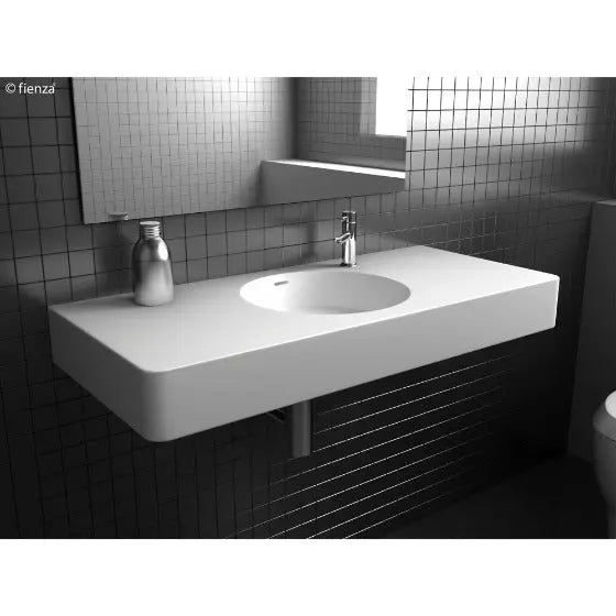 Encanto 1000 Solid Surface Wall-Hung Basin 1 taphole Fienza