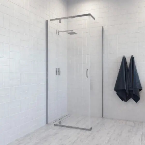 CASCADE 900/1000/1200 SEMI-FRAMELESS PIVOT SHOWER SCREEN / SYSTEM Decina