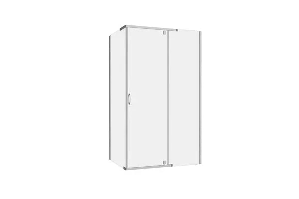 CASCADE 900/1000/1200 SEMI-FRAMELESS PIVOT SHOWER SCREEN / SYSTEM Decina