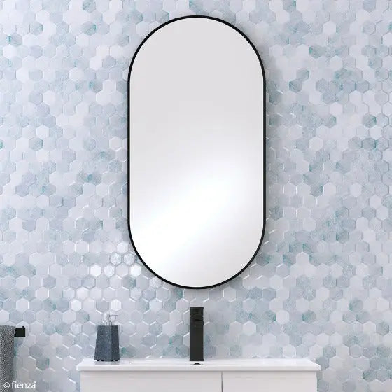 Empire Urban Brass or Matte Black Framed Mirror Fienza