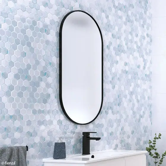 Empire Urban Brass or Matte Black Framed Mirror Fienza