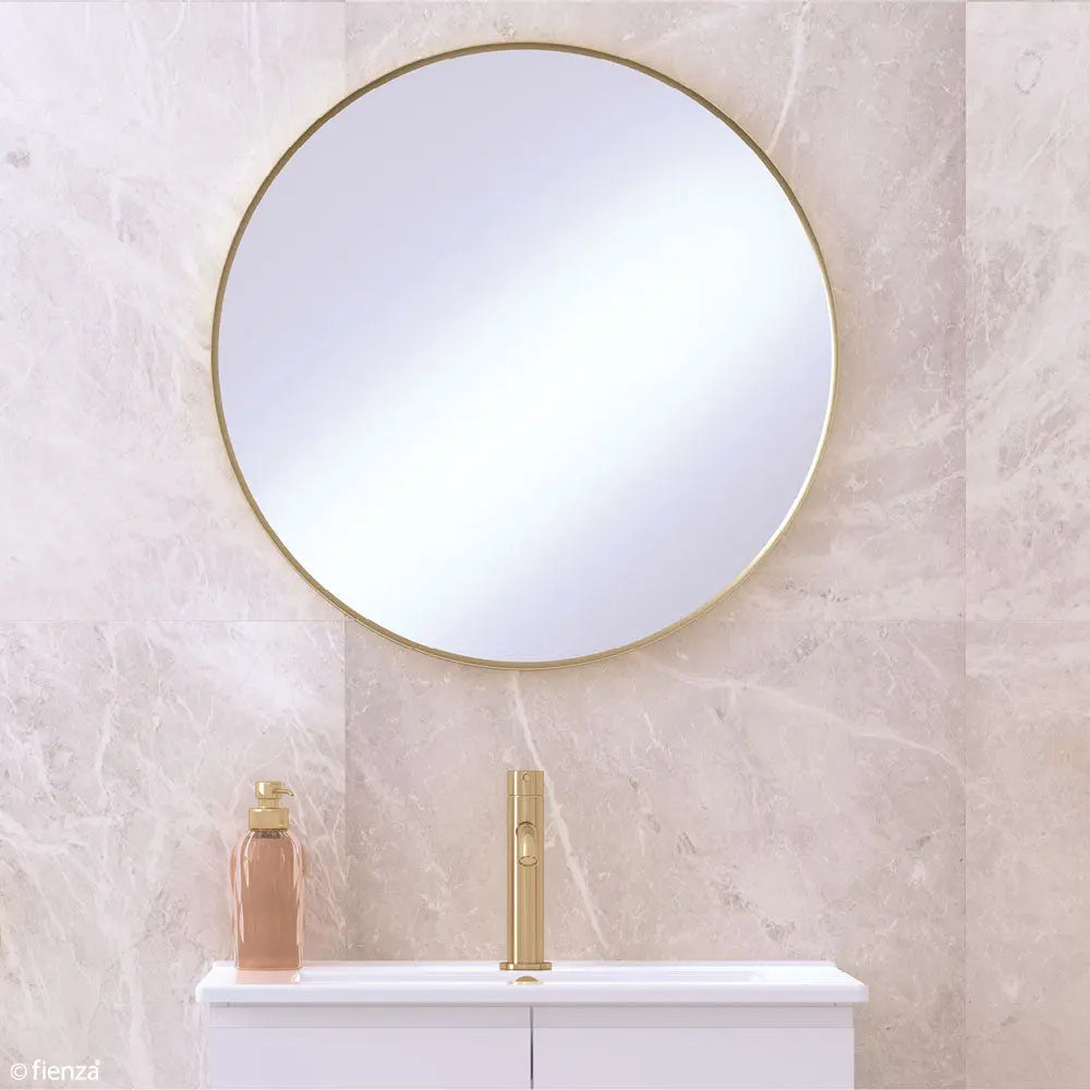 Reba Matte Black or Urban Brass Framed Mirror 600 &amp; 800mm Fienza