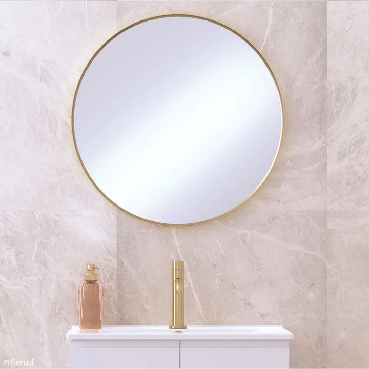 Reba Matte Black or Urban Brass Framed Mirror 600 &amp; 800mm Fienza