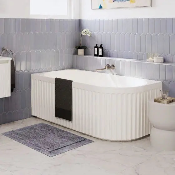 ELEANOR Acrylic Corner Freestanding Bath 1500mm Fienza