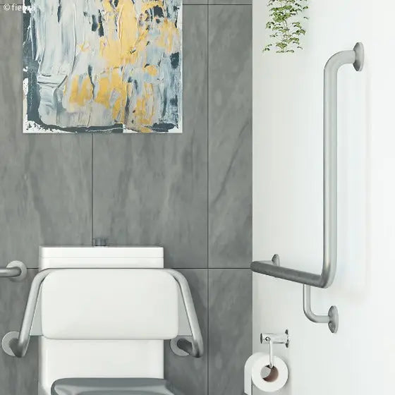 Care Accessible 90° Left-Hand Grab Rail, 960 X 600mm Fienza