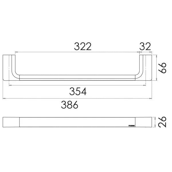 Gloss Hand Towel Rail Phoenix