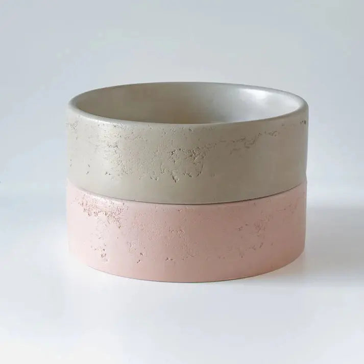 Round Concrete Textured Basin Sticks and Stone Co