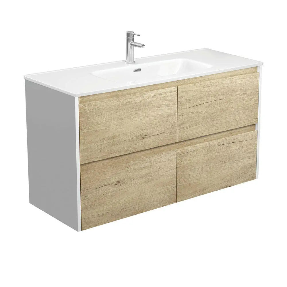 JOLI AMATO Scandi Oak Vanity with ceramic top, 750, 900 and 1200mm Fienza