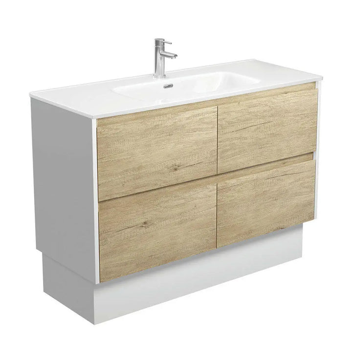 JOLI AMATO Scandi Oak Vanity with ceramic top, 750, 900 and 1200mm Fienza