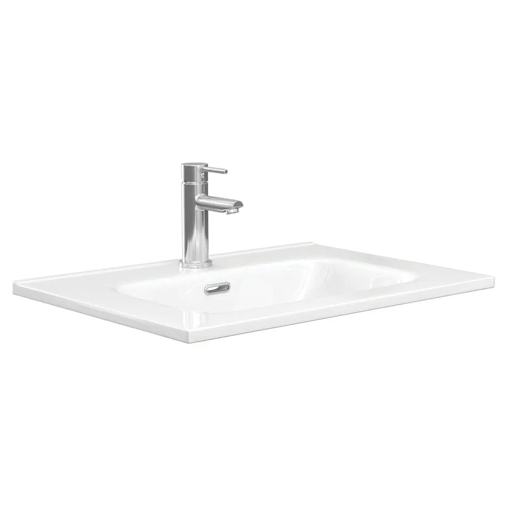 JOLI Ceramic Basin-Tops 600, 750, 900, 1200mm, Gloss White (On Display) & Matte White Fienza