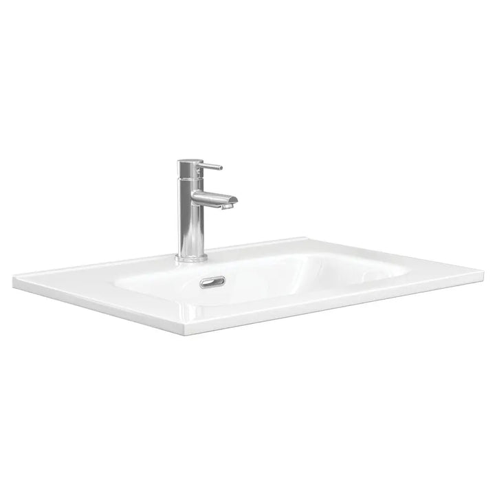 JOLI Ceramic Basin-Tops 600, 750, 900, 1200mm, Gloss White (On Display) &amp; Matte White Fienza