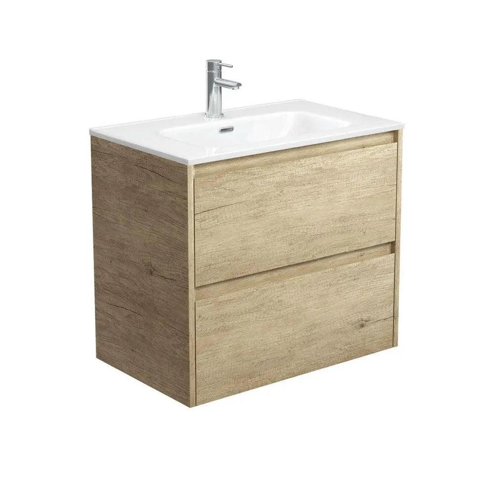 JOLI AMATO Scandi Oak Vanity with ceramic top, 750, 900 and 1200mm Fienza
