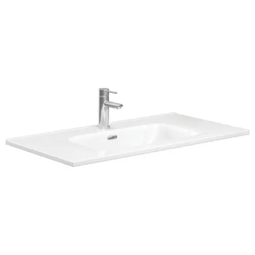 JOLI Ceramic Basin-Tops 600, 750, 900, 1200mm, Gloss White (On Display) &amp; Matte White Fienza