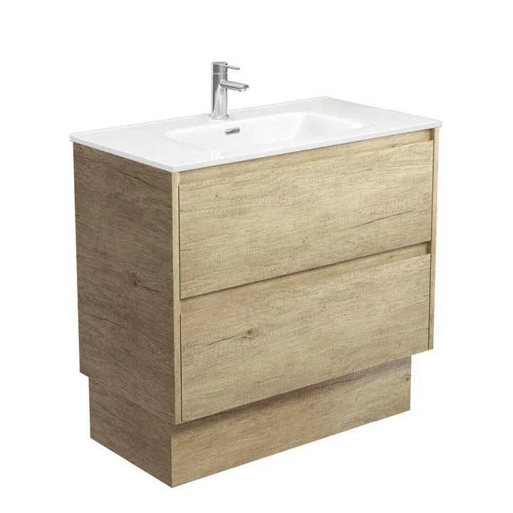 JOLI AMATO Scandi Oak Vanity with ceramic top, 750, 900 and 1200mm Fienza