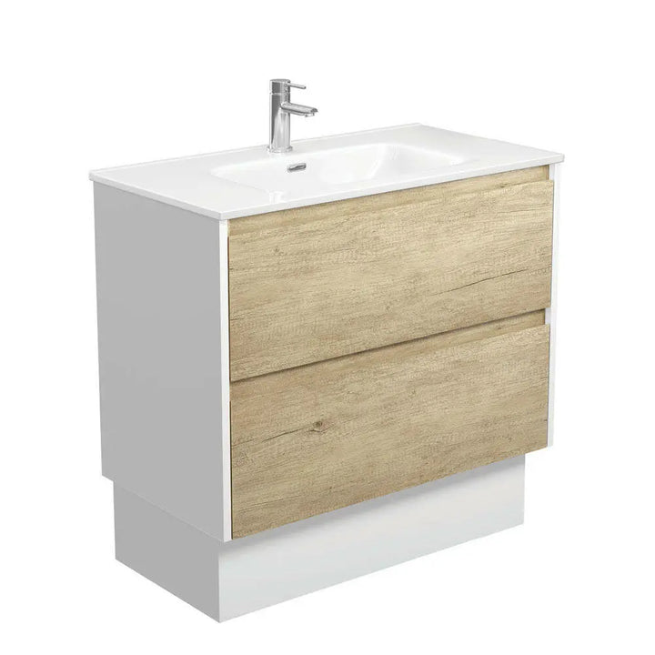 JOLI AMATO Scandi Oak Vanity with ceramic top, 750, 900 and 1200mm Fienza