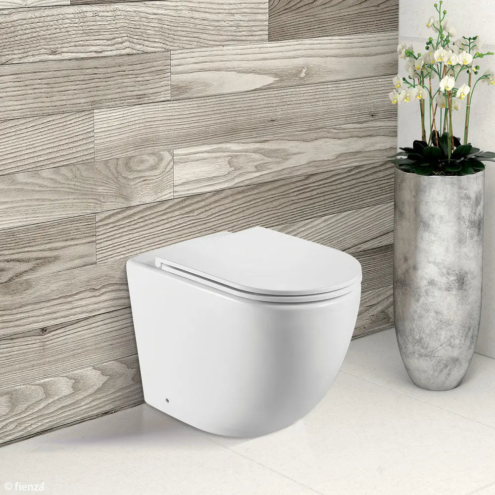 KOKO Matte White Wall-Faced pan & seat Fienza