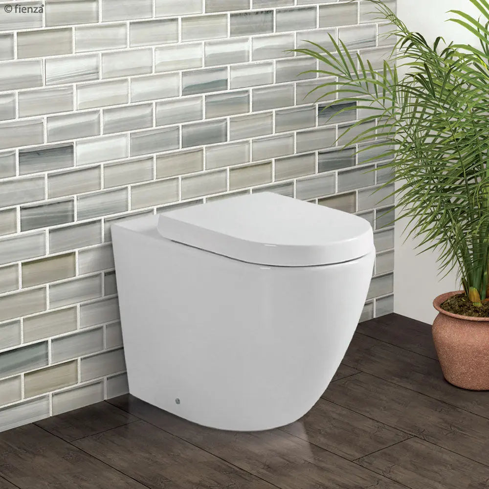KOKO Gloss White Tornado Wall-Faced pan & seat Fienza