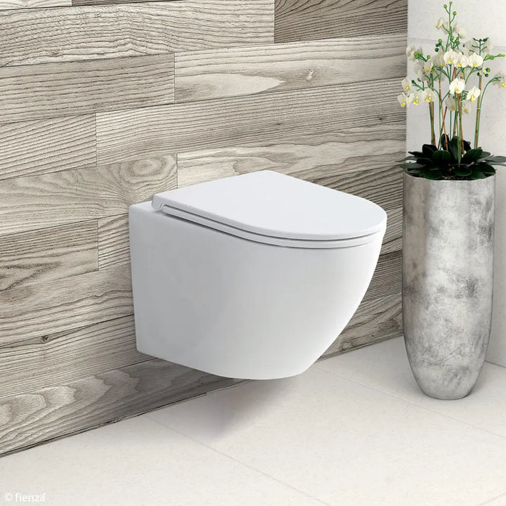 KOKO Matte White Wall-Hung pan &amp; seat Fienza