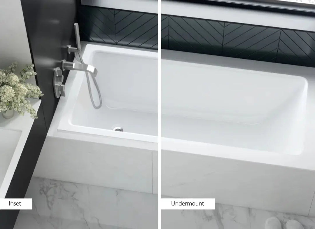 Kaldera 5 Inset Undermount QUARRYCAST™ White (Gloss) Bath 1500mm Victoria + Albert