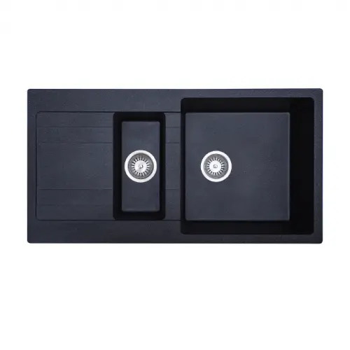 Ria One & Quarter Bowl Granite Sink with Drainer Modern National