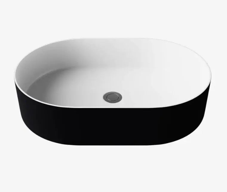 Last Two - Nero Blanco Solid Surface Acrylic Basin Marquis