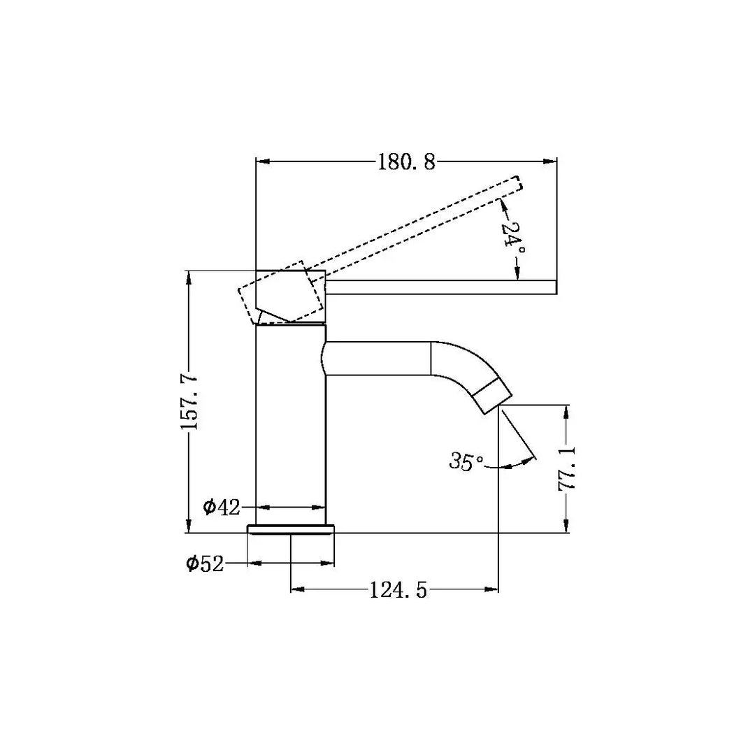 Mecca Care Basin Mixer Nero tapware