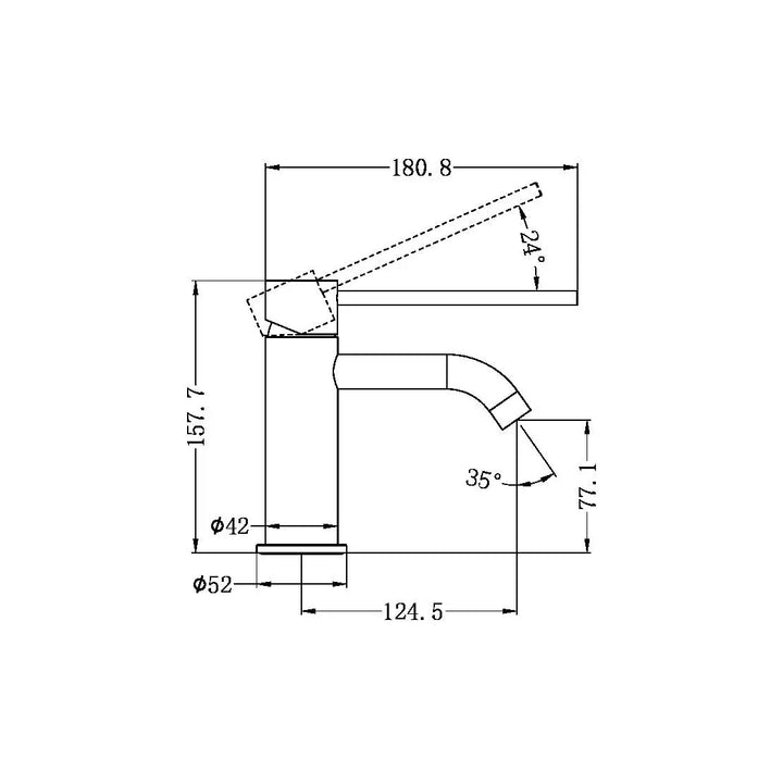 Mecca Care Basin Mixer Nero tapware