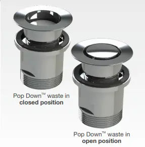 Bounty Pop Down Plug &amp; Waste 32/40 mm Art Australia