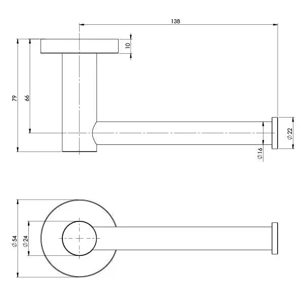 Radii Toilet Roll Holder Round Plate Phoenix