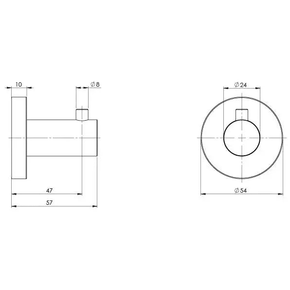 Radii Robe Hook Round Plate Phoenix