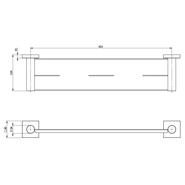 Radii Metal Shelf Square Plate Phoenix