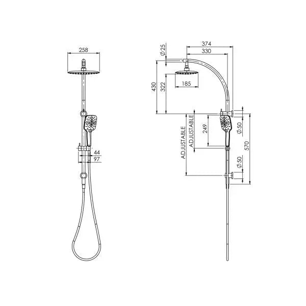 Rush Twin Shower Phoenix