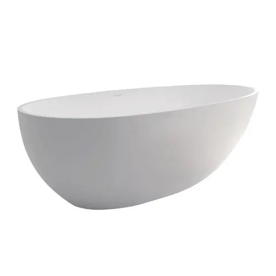 BAHAMA Matte White Cast Stone Bath 1500 & 1685mm with overflow Fienza