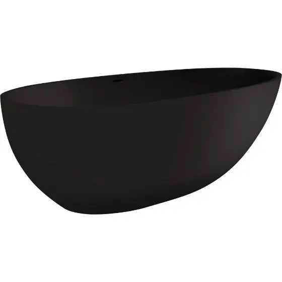 BAHAMA Matte Black Cast Stone Bath 1700mm Fienza