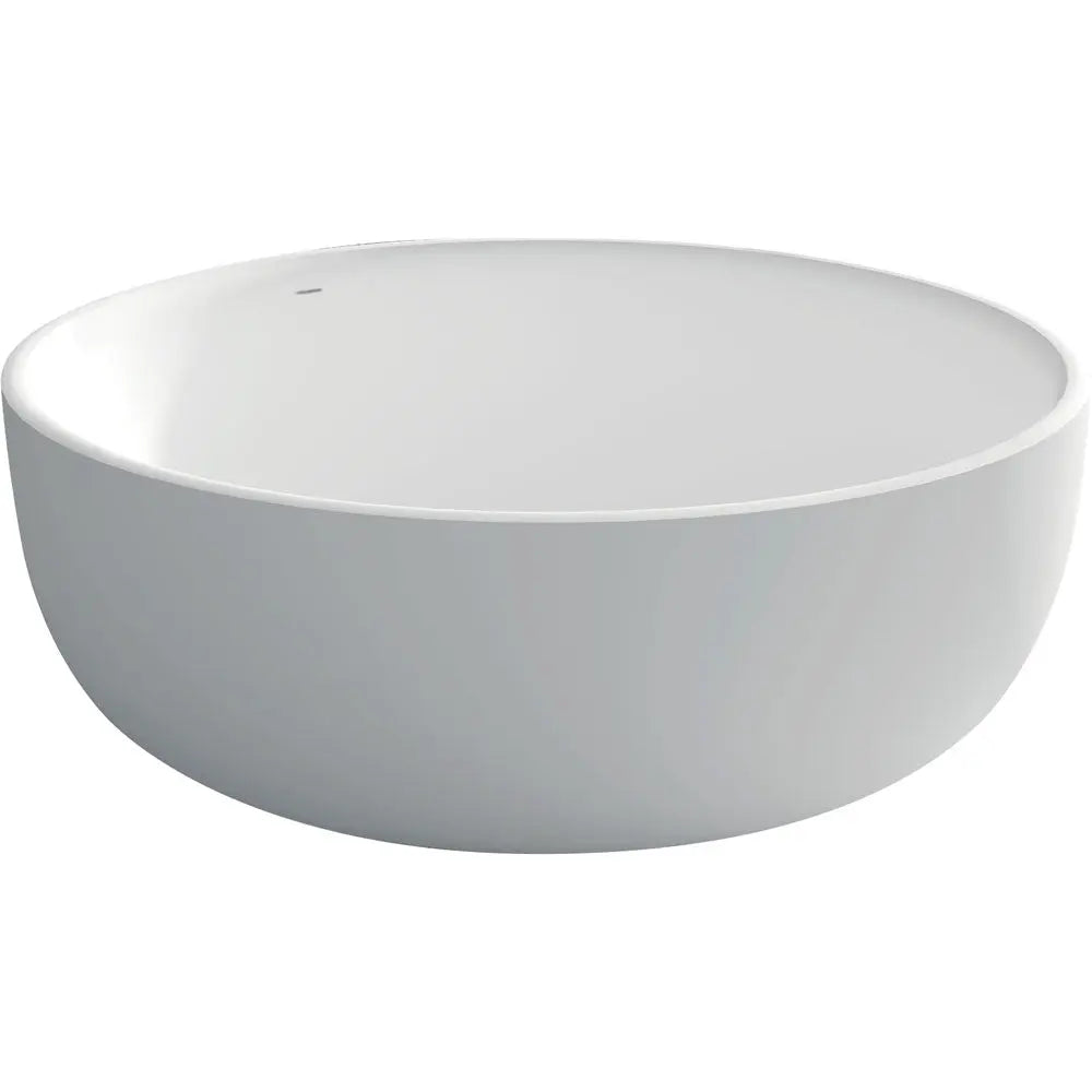 SHINTO Matte White freestanding cast Stone Bath with overflow Fienza