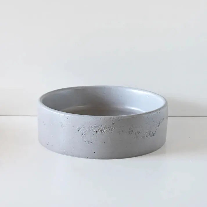Round Concrete Textured Basin Sticks and Stone Co