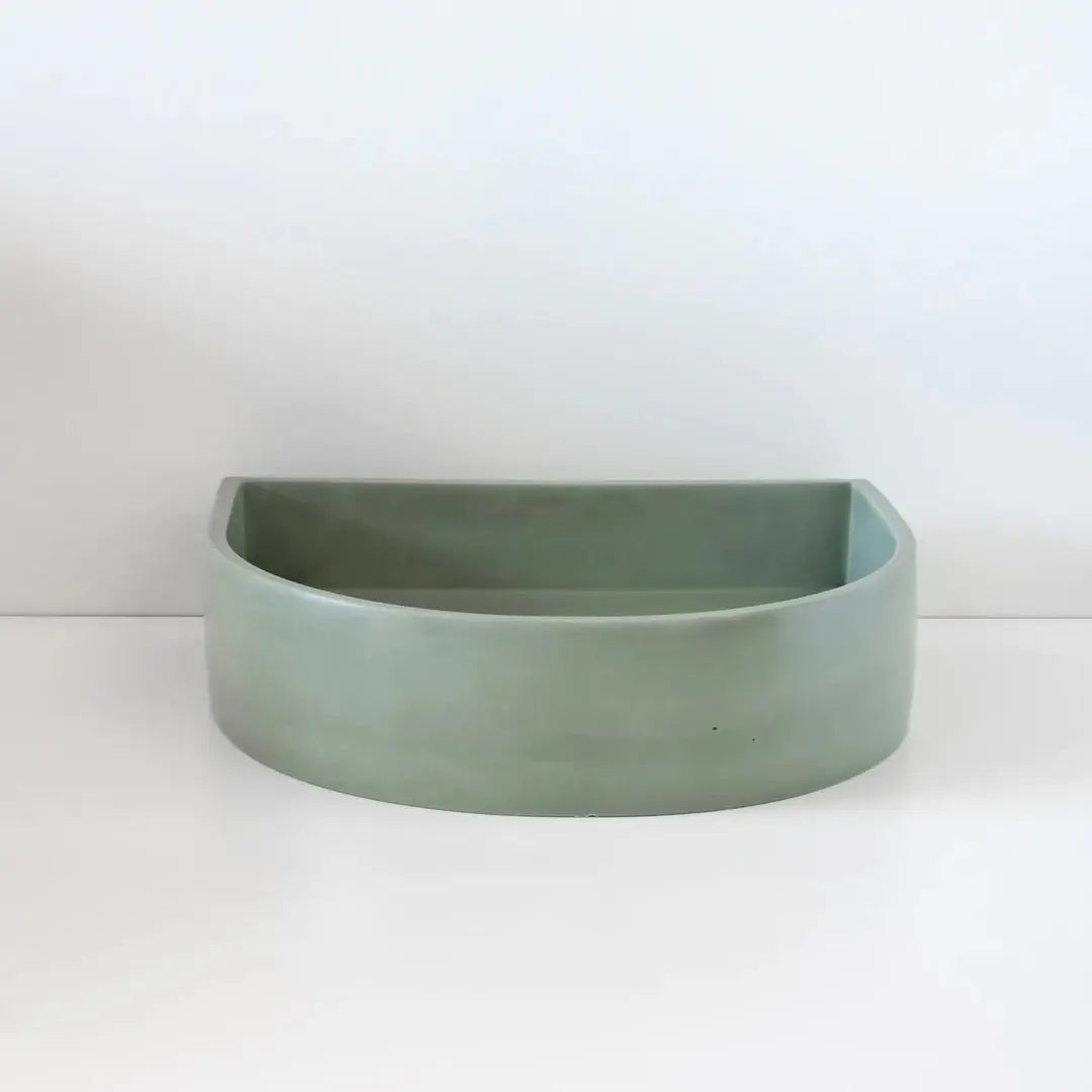 Half Moon Concrete Basin Sticks and Stone Co